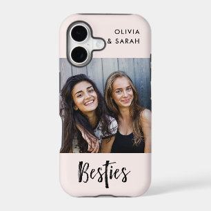 Besties Best Friends Photo on Blush Pink