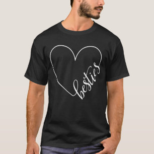 Besties BFF Best Friends Heart Friendship Cute Mat T-Shirt