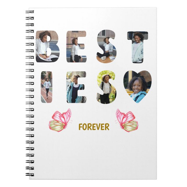 Besties BFF Friends Forever 8 Photo Image Notebook (Front)