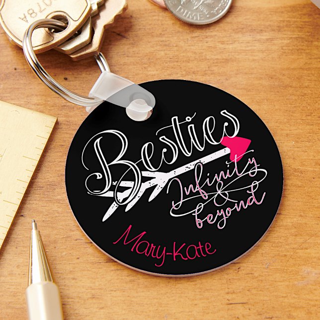 Besties BFF Infinity Forever Best Friends Pink  Key Ring (Creator Uploaded)