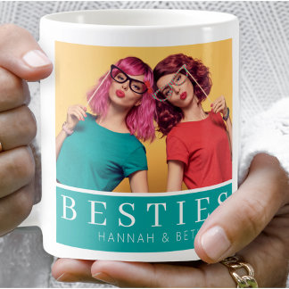 Besties BFF Photo Modern Keepsake Coffee Mug