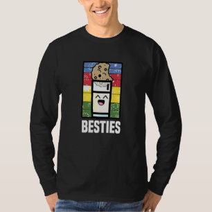 Besties Cookie And Milk Lover Food Pun Bestfriend T-Shirt
