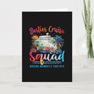 Besties Cruise Squad 2026 Matching Summer Vacation Card