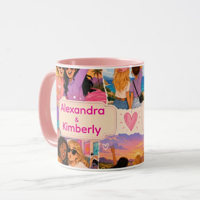BESTIES! Custom Nams Gift Mug (Front Left)