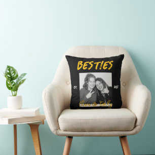 Besties Custom Photo Names and Year Cushion