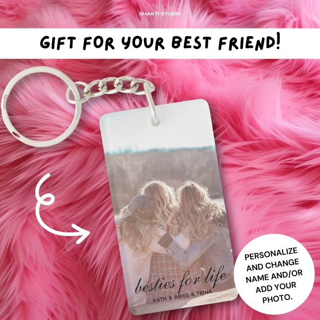 Besties For Life Best friend BFF Gift Acrylic Key Ring (Creator Uploaded)