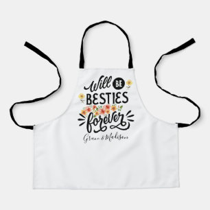 Besties for Life BFF Friends Forever Gift Apron