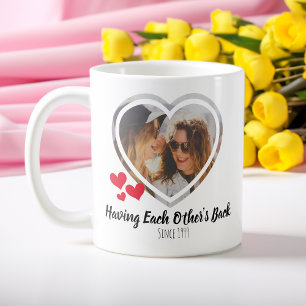 Besties For Life - By SL - Hearts Photo Coffee Mug