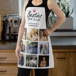 Besties for Life Script Best Friends Photo Collage Apron<br><div class="desc">Celebrate your unbreakable bond with our "Besties for Life Script Best Friends Photo Collage Apron." This stylish design features the quote "Besties for life" in elegant black script with a small hot pink heart icon on top. Personalise your names below the quote and create a 9-photo collage of your cherished...</div>