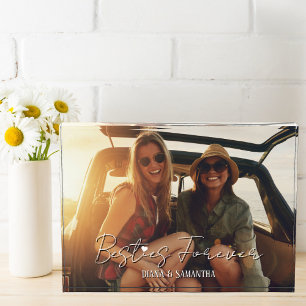 Besties Forever, BFF Photo, Modern, Cute Custom Photo Block