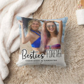 Besties Forever Personalised 2 Photo Best Friends Cushion (Blanket)