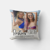 Besties Forever Personalised 2 Photo Best Friends Cushion (Front)