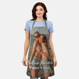 Besties Forever Personalised Photo Script Name Apron