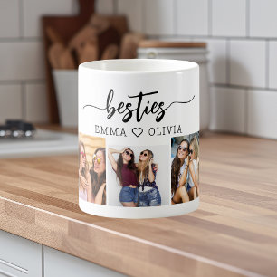 Besties Friends 3 Photo Collage Keepsake Coffee Mug