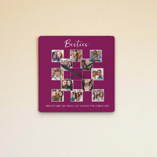 Besties Friendship Photo collage Clock