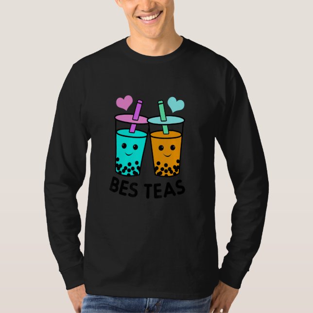 Besties Graphic Tea   Tea Drinker Tea Brewing Cup  T-Shirt (Front)