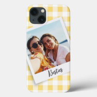 Besties Instant Photo Yellow Chequered