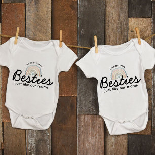 Besties Just Like Our Moms Personalised Matching Baby Bodysuit