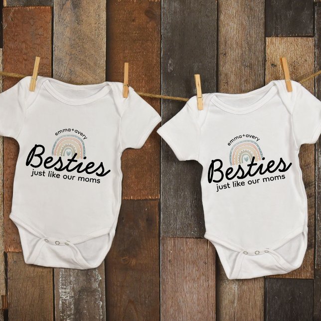Besties Just Like Our Moms Personalised Matching Baby Bodysuit (Creator Uploaded)