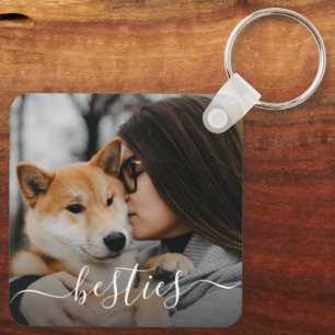 Besties Mum And Dog Photo Key Ring