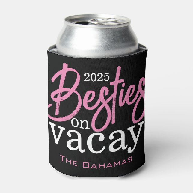 Besties on Vacay Personalised Can Cooler (Can Front)