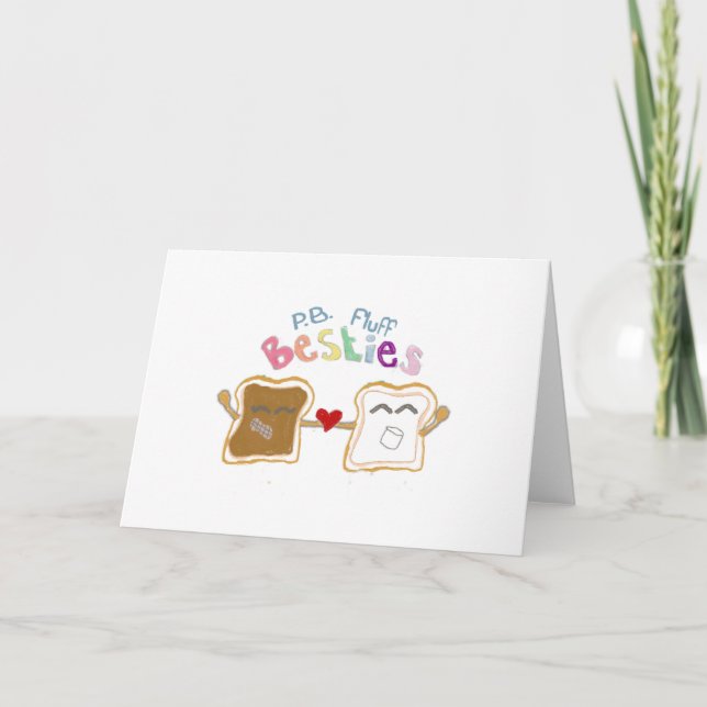 Besties peanut butter and fluff Note Card (Front)