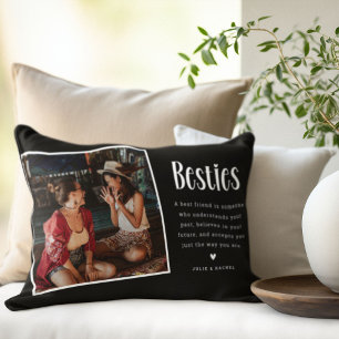 BESTIES' Personalised Cute BFF 2 Photo Gift  Lumbar Cushion