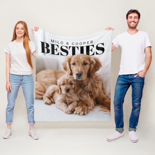 Besties Pets PhotoPop Fleece Blanket (In Situ)