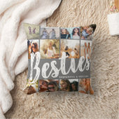BESTIES, Photo Collage & Names | BFF Cushion (Blanket)