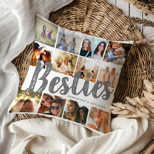 BESTIES, Photo Collage & Names   BFF Cushion