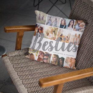 BESTIES, Photo Collage & Names   BFF Cushion