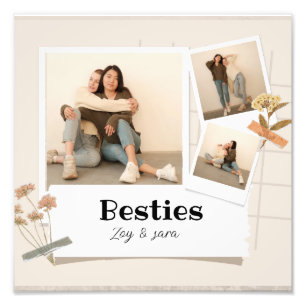 BESTIES, Photo Collage & Names   BFF  Print