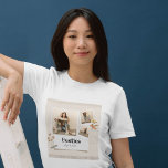 BESTIES, Photo Collage & Names | BFF  T-Shirt<br><div class="desc">"Celebrate your unbreakable bond with this personalised Besties photo collage pillow! Upload your favourite memories with your BFF and add your names for a unique and thoughtful gift. Perfect for friendships,  birthday gifts,  or a cosy addition to any room."</div>