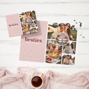 Besties Photo Collage   Personalised Best Friend Jigsaw Puzzle
