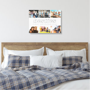 Besties Quote Photo Friendship Canvas Print