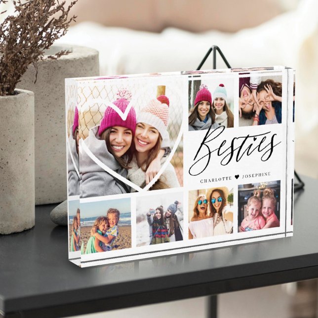 Besties Script 7 Photo Best Friends Collage Heart Block (Creator Uploaded)