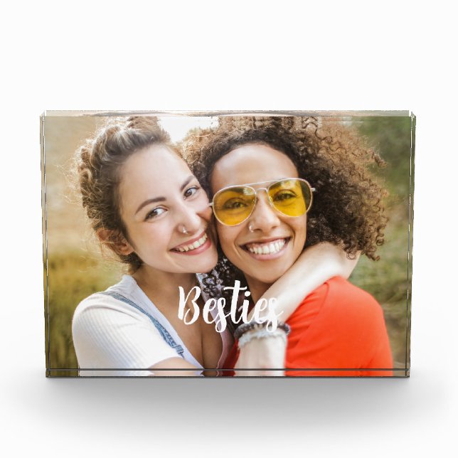 Besties Script Photo Friends  Block (Front)