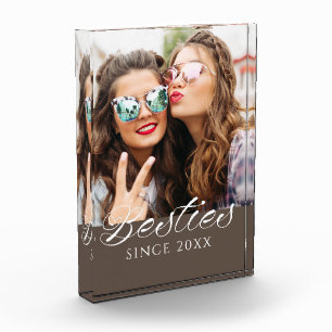 "Besties Since"  Script Chic  Photo Block
