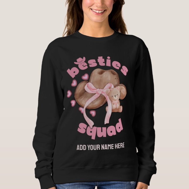BESTIES SQUAD Western Cowgirl Coquette  Sweatshirt (Front)