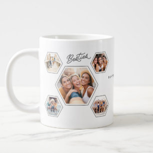 Besties Ten‑Photo Personalised Names & Year Custom Large Coffee Mug