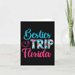 Besties Trip Florida Vacation Matching Best Friend Card