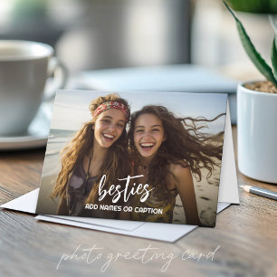 Besties with Photo and Custom Text - Script Card