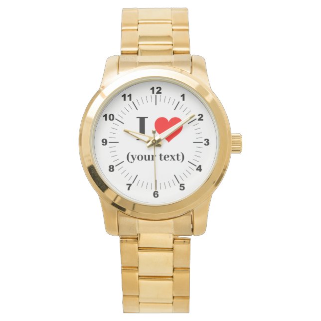 BESTSELLER! Men's I❤️ Oversized Gold Watch (Front)