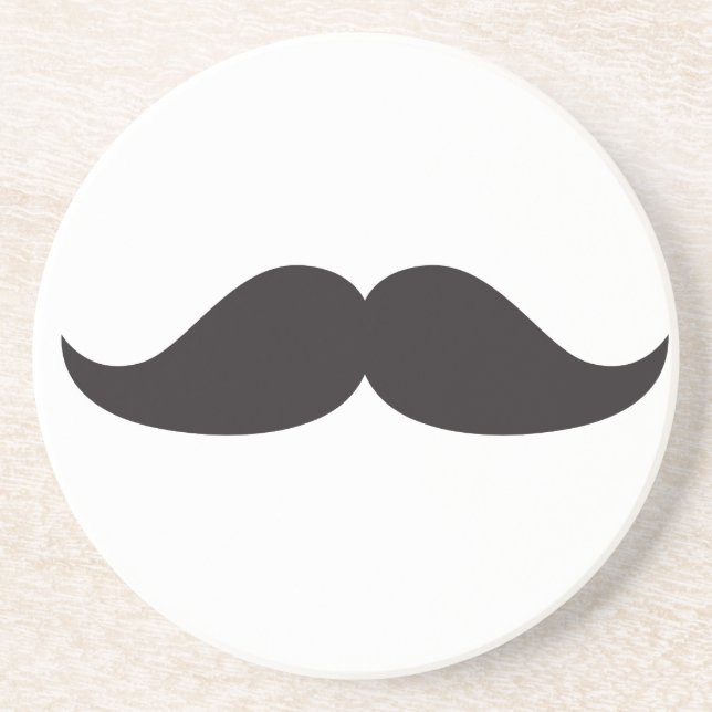 Bestselling Moustache Gift Stach Humour Stachin Coaster (Front)
