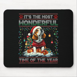 Bet Hound Christmas Tree Decorations Dog Lover Xma Mouse Pad