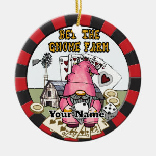 Bet the farm gnome  ceramic tree decoration