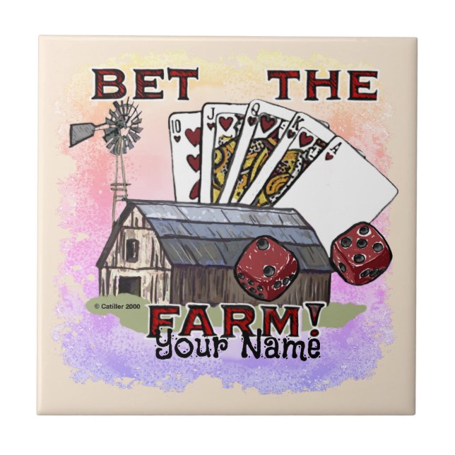 Bet The Farm Poker  Tile (Front)