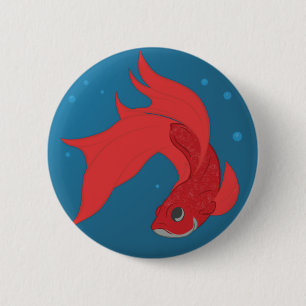 Beta Fish 6 Cm Round Badge