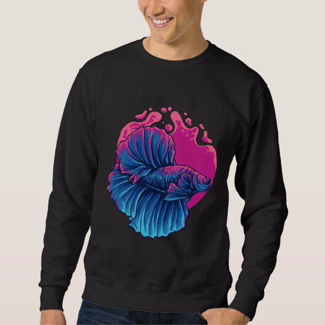 Beta Fish Illustration Sweatshirt (Front)