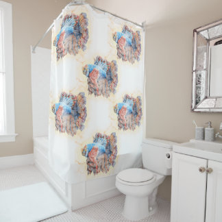 Beta fish shower curtain
